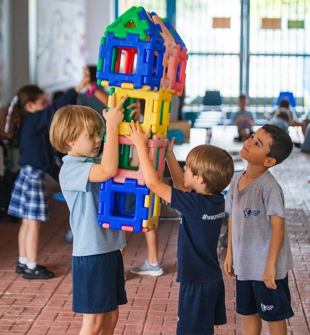students playing